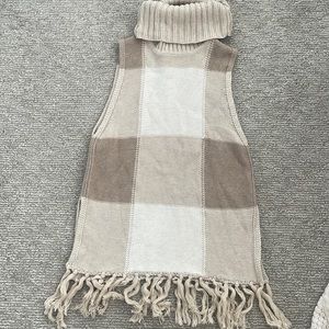 Neutral patchwork sweater